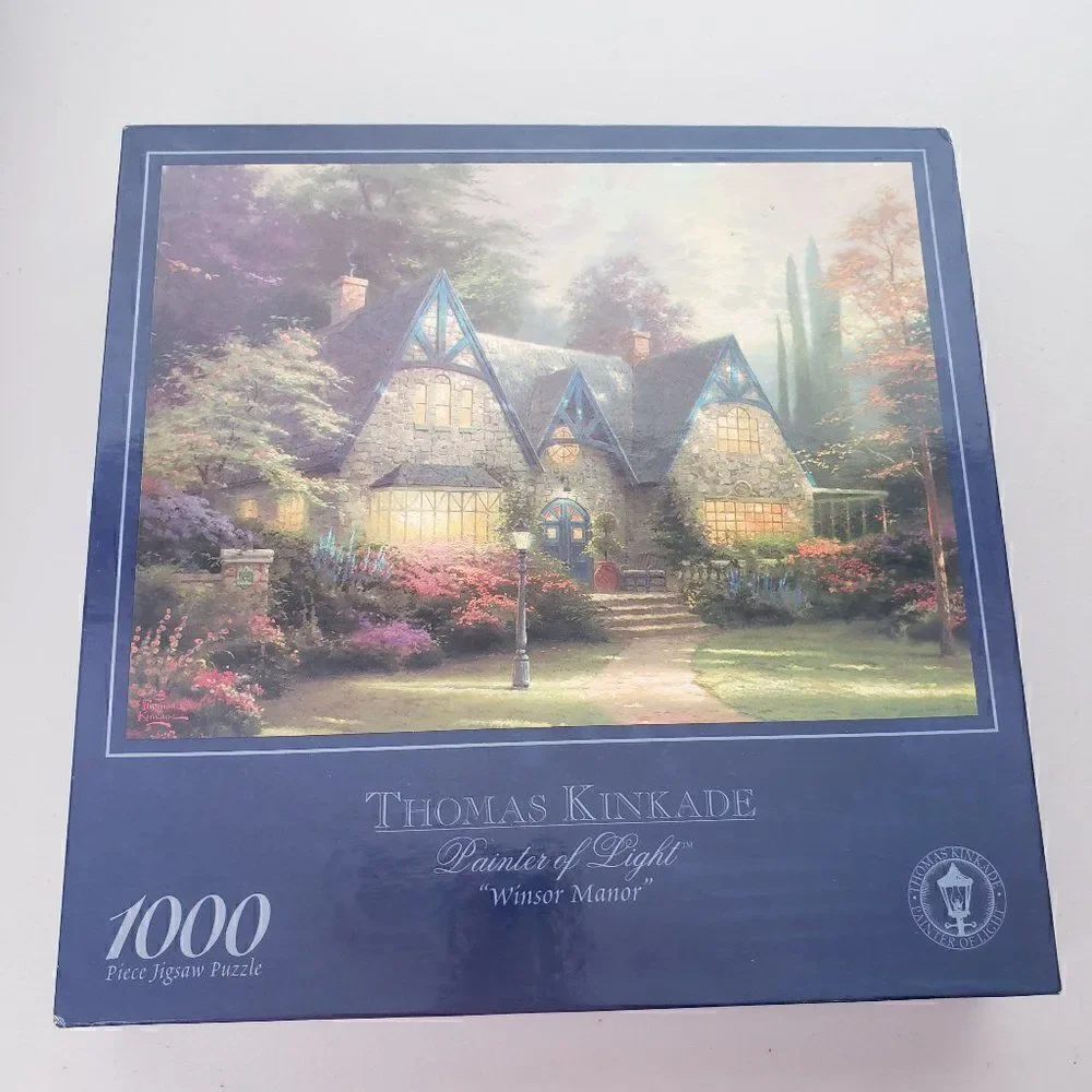 Thomas Kincade Winsor Manor Puzzle 1000 Pieces New Sealed Cottagecore